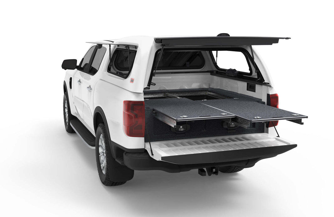 DUAL ROLLER FLOOR DRAWERS TO SUIT FORD NEXT GENERATION RANGER DUAL CAB 07/2022-CURRENT