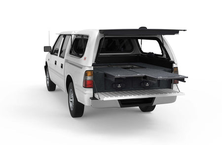 DUAL ROLLER FLOOR DRAWERS TO SUIT HOLDEN RODEO DUAL CAB 01/1988-11/2002
