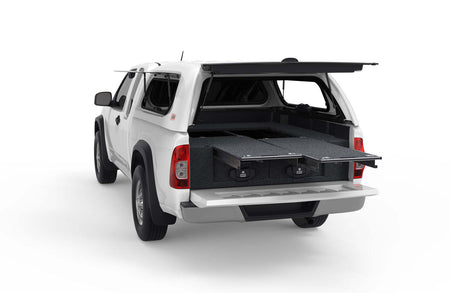 DUAL ROLLER FLOOR DRAWERS TO SUIT HOLDEN RODEO EXTRA CAB 12/2002-07/2012