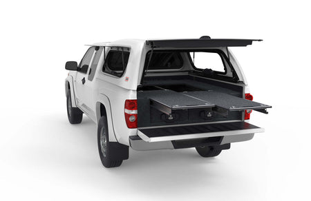 DUAL ROLLER FLOOR DRAWERS TO SUIT HOLDEN COLORADO EXTRA CAB 12/2002-07/2012