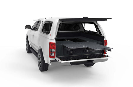 DUAL ROLLER FLOOR DRAWERS TO SUIT HOLDEN COLORADO RG SPACE/EXTRA CAB 07/2012-12/2020