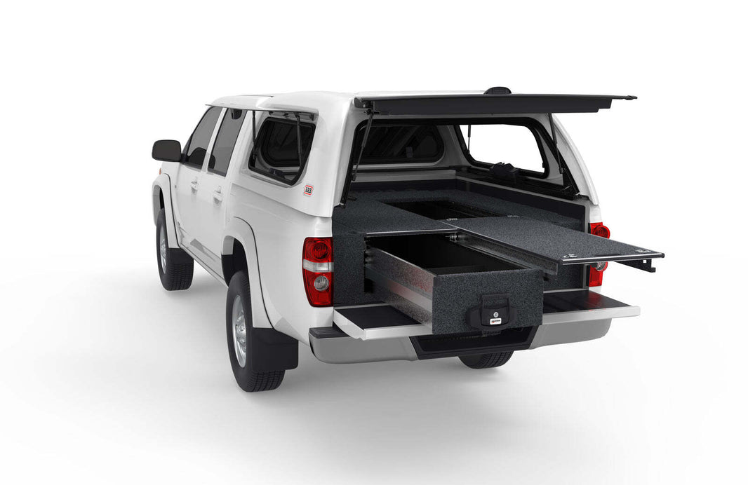 SINGLE ROLLER FLOOR DRAWERS TO SUIT HOLDEN COLORADO DUAL CAB 12/2002-07/2012