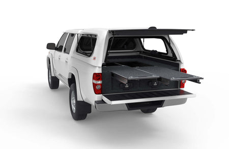 DUAL ROLLER FLOOR DRAWERS TO SUIT HOLDEN COLORADO DUAL CAB 12/2002-07/2012