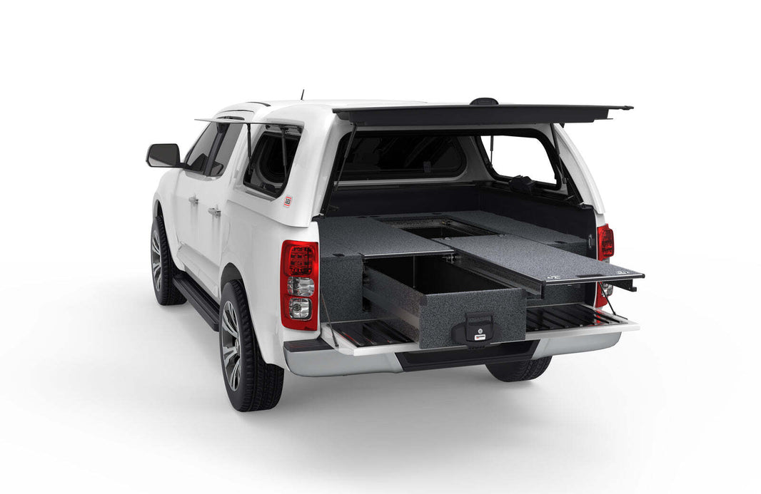 SINGLE ROLLER FLOOR DRAWERS TO SUIT HOLDEN COLORADO RG DUAL CAB 08/2012-12/2020