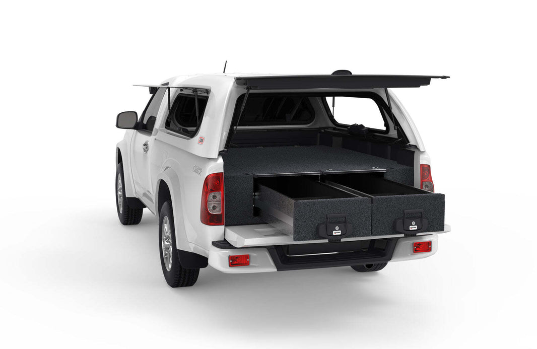 FIXED FLOOR DRAWERS TO SUIT ISUZU D-MAX SINGLE CAB 12/2002-07/2012