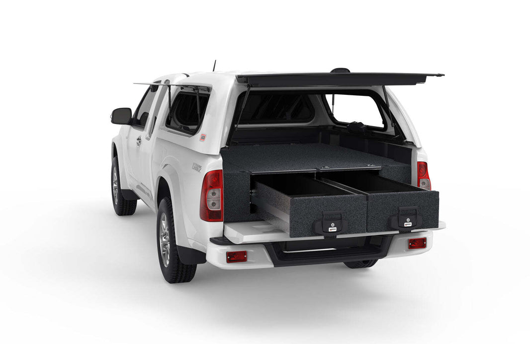 FIXED FLOOR DRAWERS TO SUIT ISUZU D-MAX EXTRA CAB 12/2002-07/2012