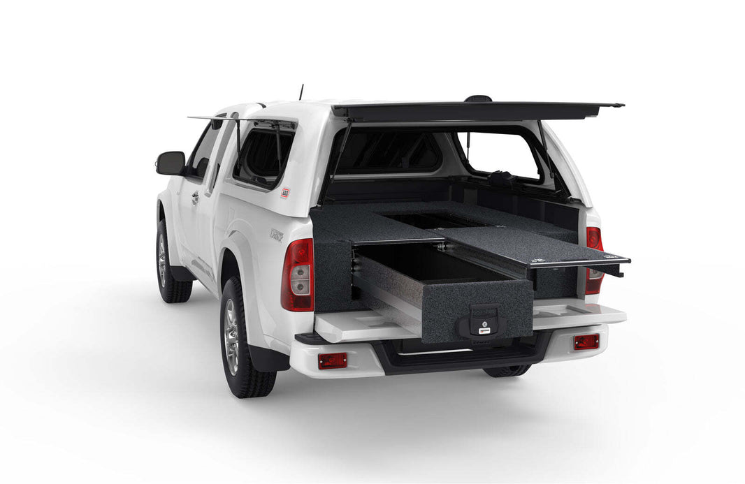 SINGLE ROLLER FLOOR DRAWERS TO SUIT ISUZU D-MAX EXTRA CAB 12/2002-07/2012