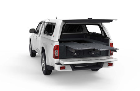 DUAL ROLLER FLOOR DRAWERS TO SUIT ISUZU D-MAX EXTRA CAB 12/2002-07/2012