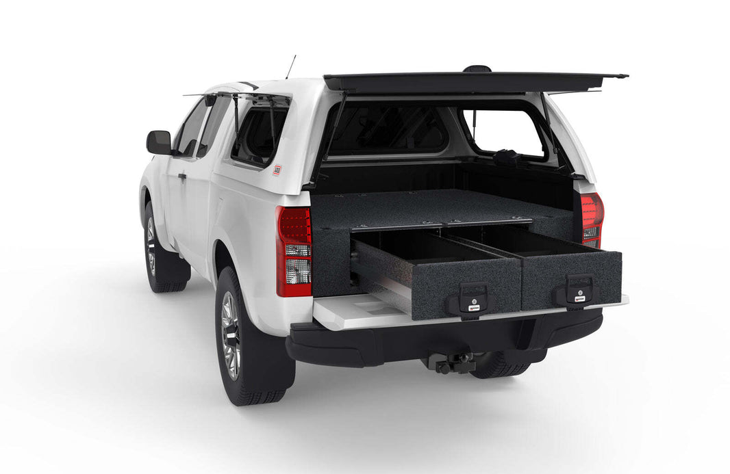 FIXED FLOOR DRAWERS TO SUIT ISUZU D-MAX TF SPACE CAB/EXTRA CAB 07/2012-08/2020