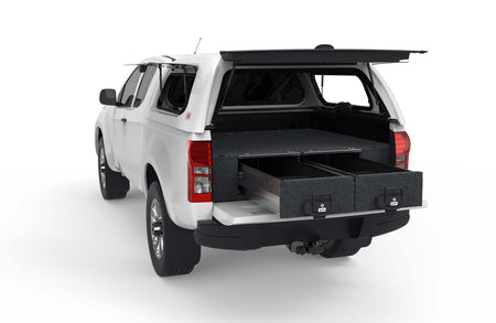 FIXED FLOOR DRAWERS TO SUIT ISUZU D-MAX TF SPACE CAB/EXTRA CAB 07/2012-08/2020