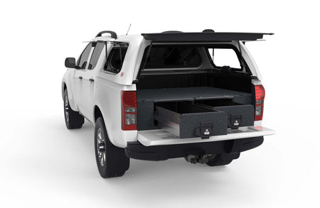 FIXED FLOOR DRAWERS TO SUIT ISUZU D-MAX TF DUAL CAB 09/2012-08/2020