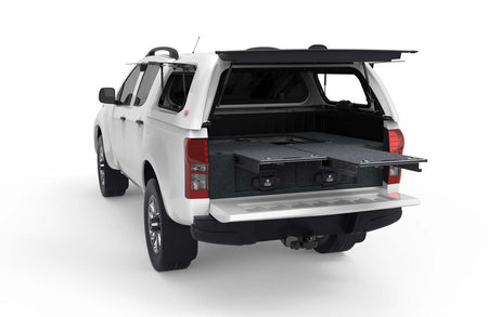 DUAL ROLLER FLOOR DRAWERS TO SUIT ISUZU D-MAX TF DUAL CAB 09/2012-08/2020
