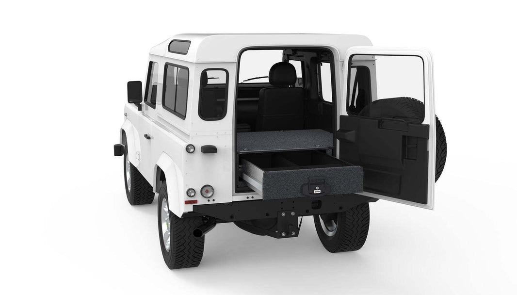 FIXED FLOOR DRAWERS TO SUIT LANDROVER DEFENDER 90 01/2002-02/2016