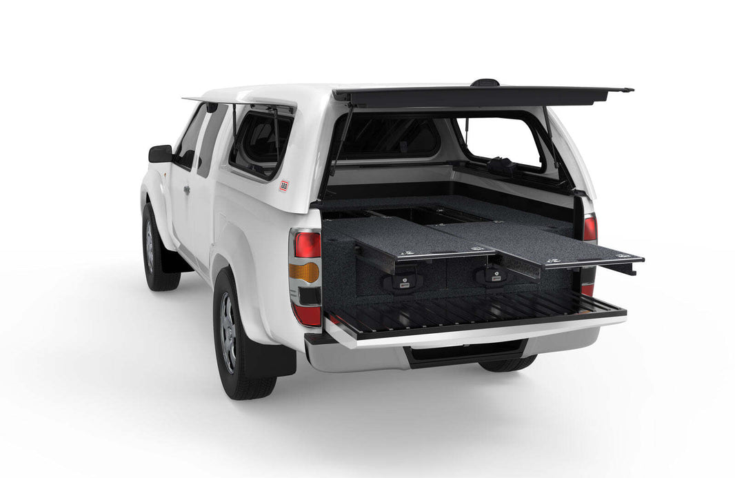 DUAL ROLLER FLOOR DRAWERS TO SUIT MAZDA BT-50 FREESTYLE CAB/EXTRA CAB 01/2007-09/2011