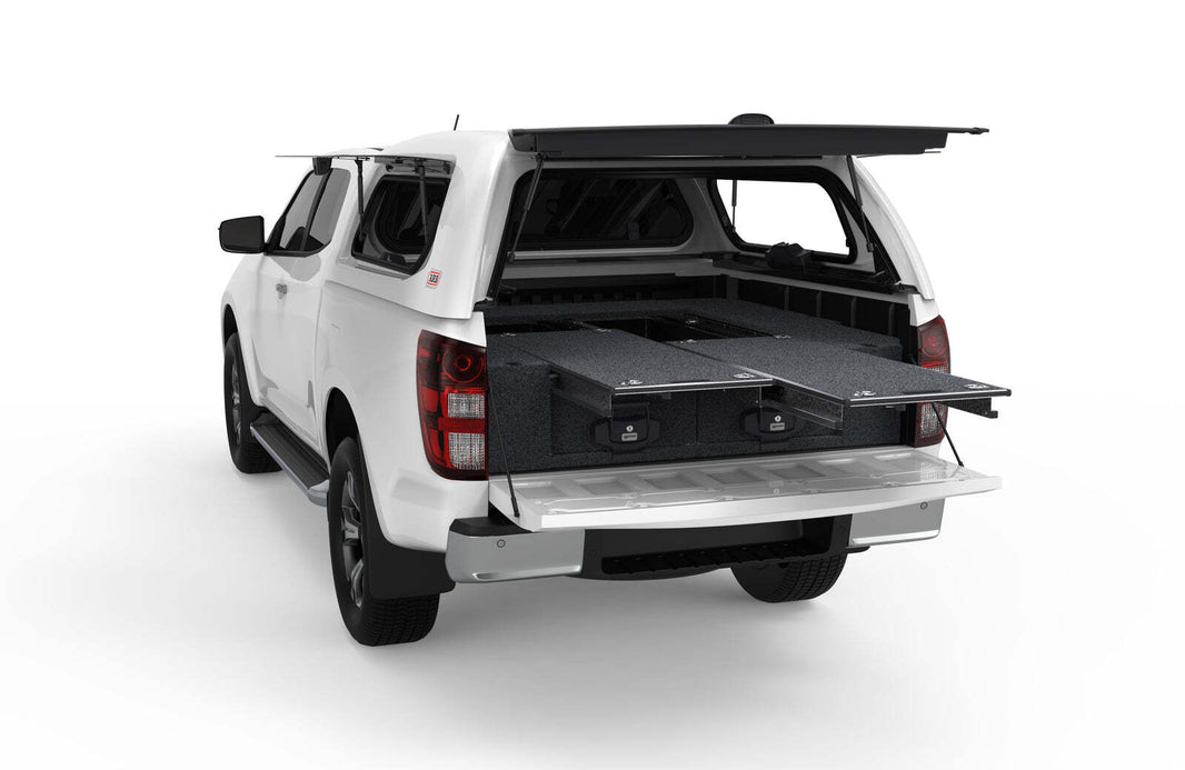 DUAL ROLLER FLOOR DRAWERS TO SUIT MAZDA BT-50 FREESTYLE CAB/EXTRA CAB 10/2020-CURRENT