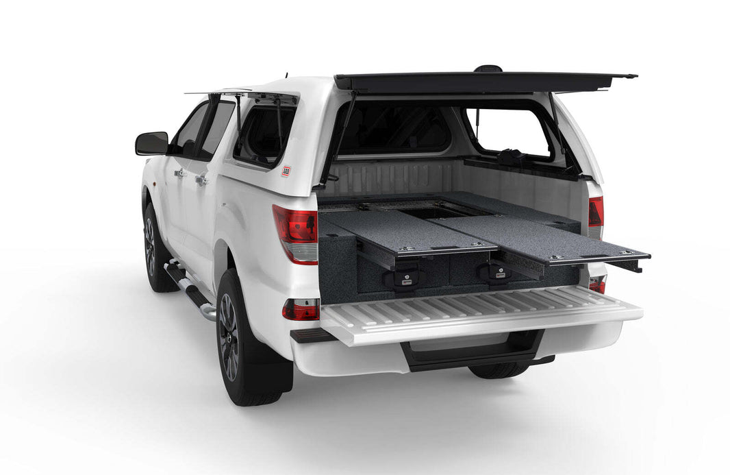 DUAL ROLLER FLOOR DRAWERS TO SUIT MAZDA BT-50 DUAL CAB 10/2011-08/2020