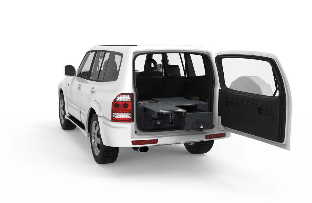 SINGLE ROLLER FLOOR DRAWERS TO SUIT MITSUBISHI PAJERO NM WAGON 03/2000-12/2005