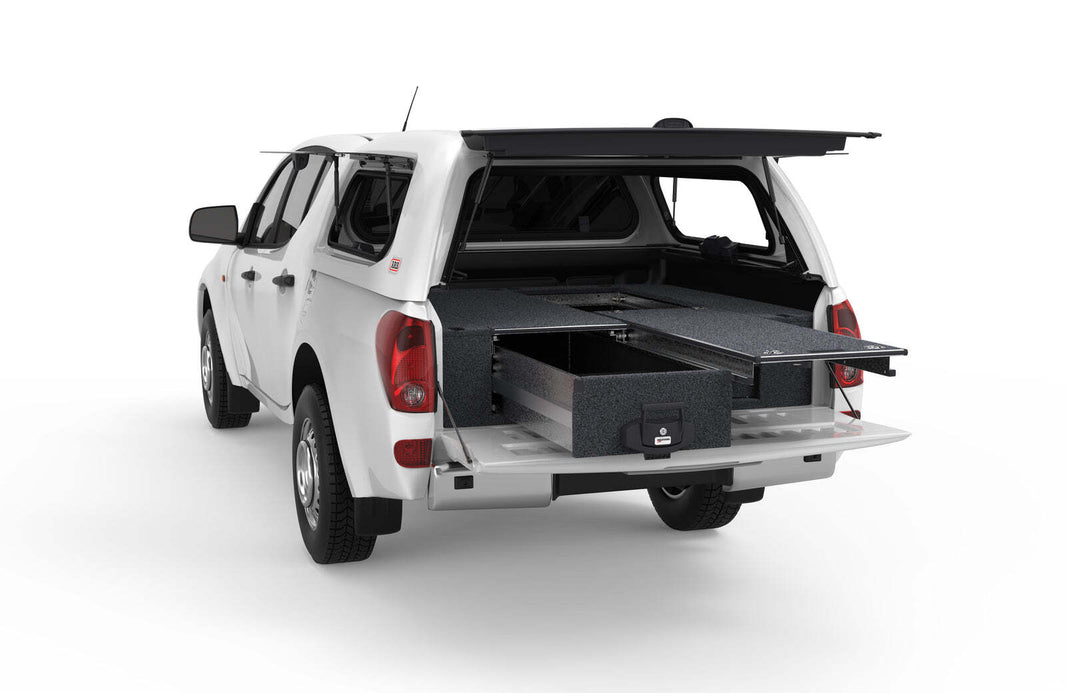 SINGLE ROLLER FLOOR DRAWERS TO SUIT MITSUBISHI TRITON ML DUAL CAB 08/2006-09/2009