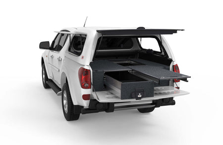 SINGLE ROLLER FLOOR DRAWERS TO SUIT MITSUBISHI TRITON MN DUAL CAB 10/2009-02/2015