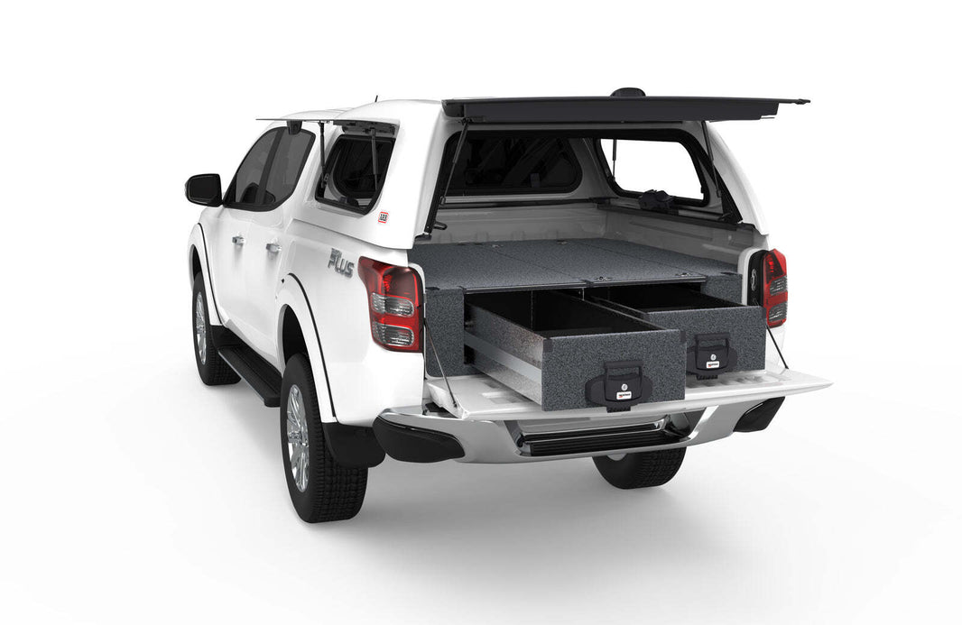 FIXED FLOOR DRAWERS TO SUIT MITSUBISHI TRITON MQ DUAL CAB 03/2015-12/2018