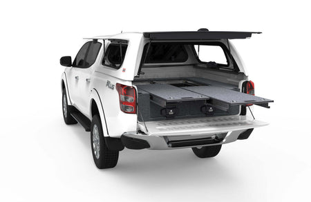 DUAL ROLLER FLOOR DRAWERS TO SUIT MITSUBISHI TRITON MQ DUAL CAB 03/2015-12/2018