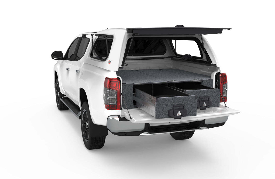 FIXED FLOOR DRAWERS TO SUIT MITSUBISHI TRITON MR DUAL CAB GXL 01/2019-CURRENT