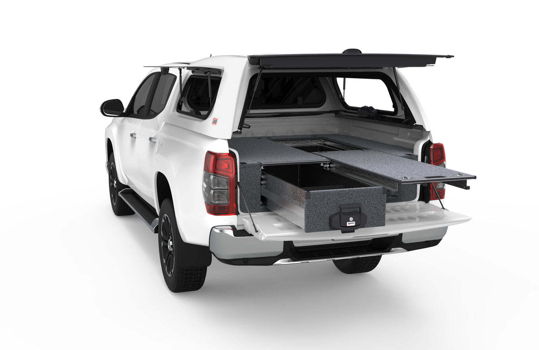 SINGLE ROLLER FLOOR DRAWERS TO SUIT MITSUBISHI TRITON MR DUAL CAB GXL 01/2019-CURRENT