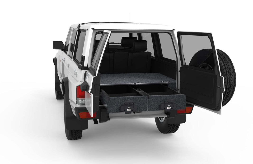 FIXED FLOOR DRAWERS TO SUIT NISSAN PATROL GQ WAGON AND SWB 01/1988-10/1997