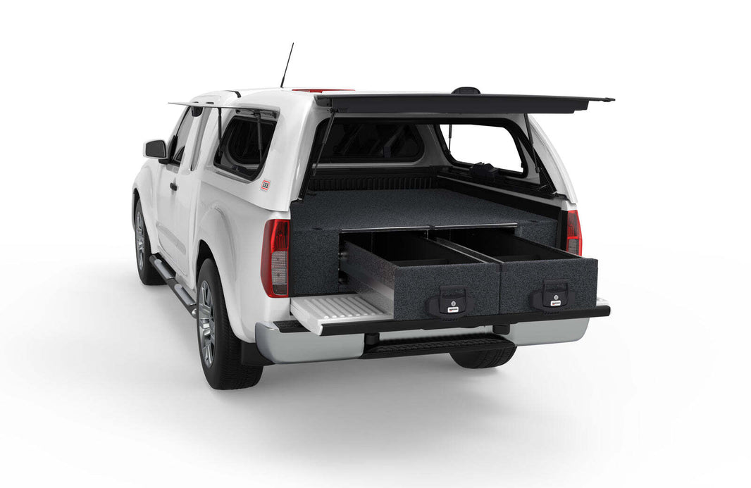 FIXED FLOOR DRAWERS TO SUIT NISSAN NAVARA D40 RX KING/EXTRA CAB 11/2005-03/2015