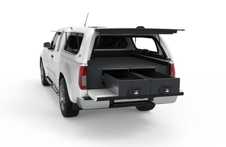 FIXED FLOOR DRAWERS TO SUIT NISSAN NAVARA D40 STX KING/EXTRA CAB 11/2005-03/2015