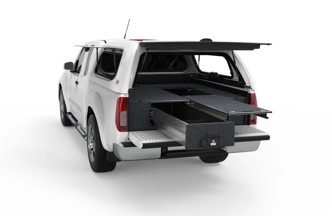 SINGLE ROLLER FLOOR DRAWERS TO SUIT NISSAN NAVARA D40 STX KING/EXTRA CAB 11/2005-03/2015