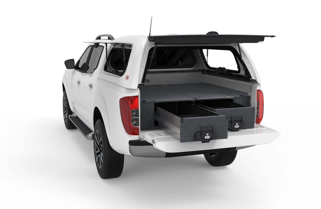 FIXED FLOOR DRAWERS TO SUIT NISSAN NAVARA NP300 DUAL CAB 01/2015-CURRENT