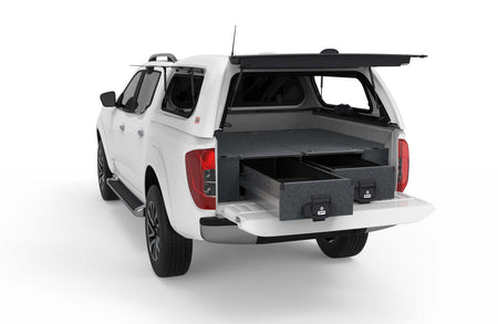 FIXED FLOOR DRAWERS TO SUIT NISSAN NAVARA NP300 DUAL CAB 01/2015-CURRENT