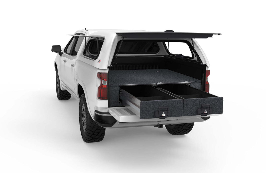 FIXED FLOOR DRAWERS TO SUIT SILVERADO 1500 MAX INTERNAL TRAY LENGTH 1700MM 5'7'' 01/2020-CURRENT