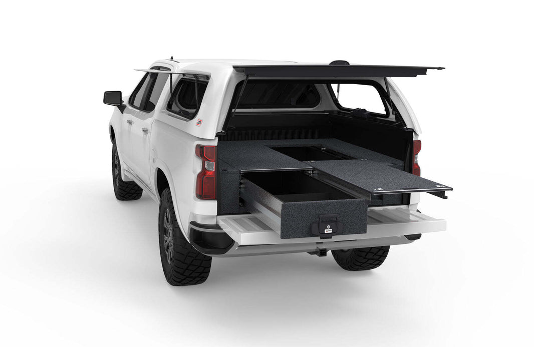 SINGLE ROLLER FLOOR DRAWERS TO SUIT SILVERADO 1500 MAX INTERNAL TRAY LENGTH 1700MM 5'7'' 01/2020-CURRENT