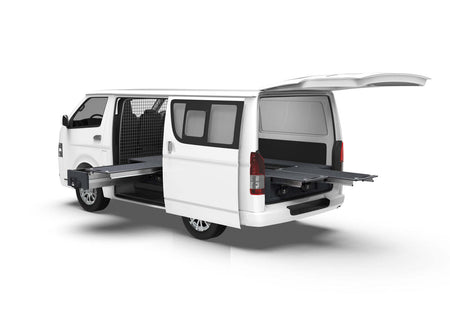 SINGLE ROLLER FLOOR SIDE DRAWERS & DUAL ROLLER FLOOR REAR DRAWERS TO SUIT TOYOTA HIACE VAN 01/2005-04/2019