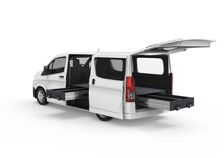 FIXED FLOOR SIDE DRAWERS & FIXED FLOOR REAR DRAWERS TO SUIT TOYOTA HIACE VAN 05/2019-CURRENT