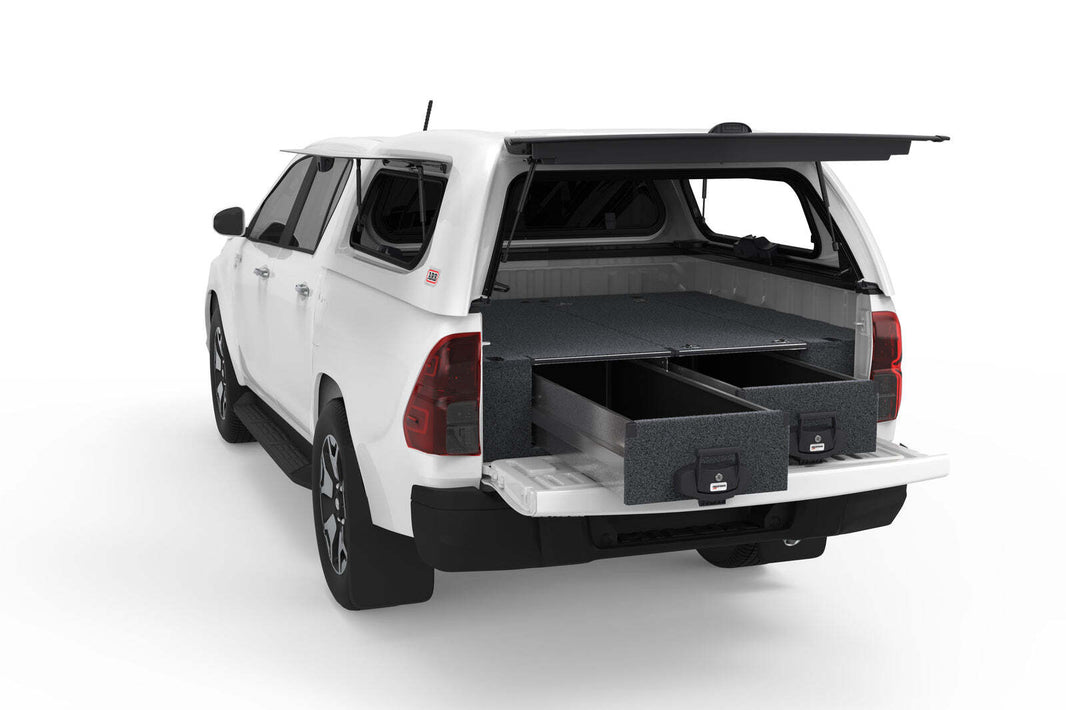 FIXED FLOOR DRAWERS TO SUIT TOYOTA HILUX DOUBLE/DUAL CAB 09/2021-CURRENT