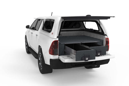 FIXED FLOOR DRAWERS TO SUIT TOYOTA HILUX DOUBLE/DUAL CAB 09/2021-CURRENT