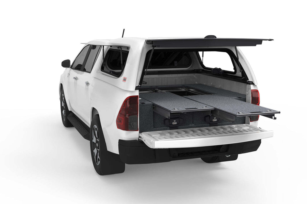 DUAL ROLLER FLOOR DRAWERS TO SUIT TOYOTA HILUX DOUBLE/DUAL CAB 09/2021-CURRENT