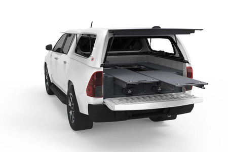 DUAL ROLLER FLOOR DRAWERS TO SUIT TOYOTA HILUX DOUBLE/DUAL CAB 09/2021-CURRENT