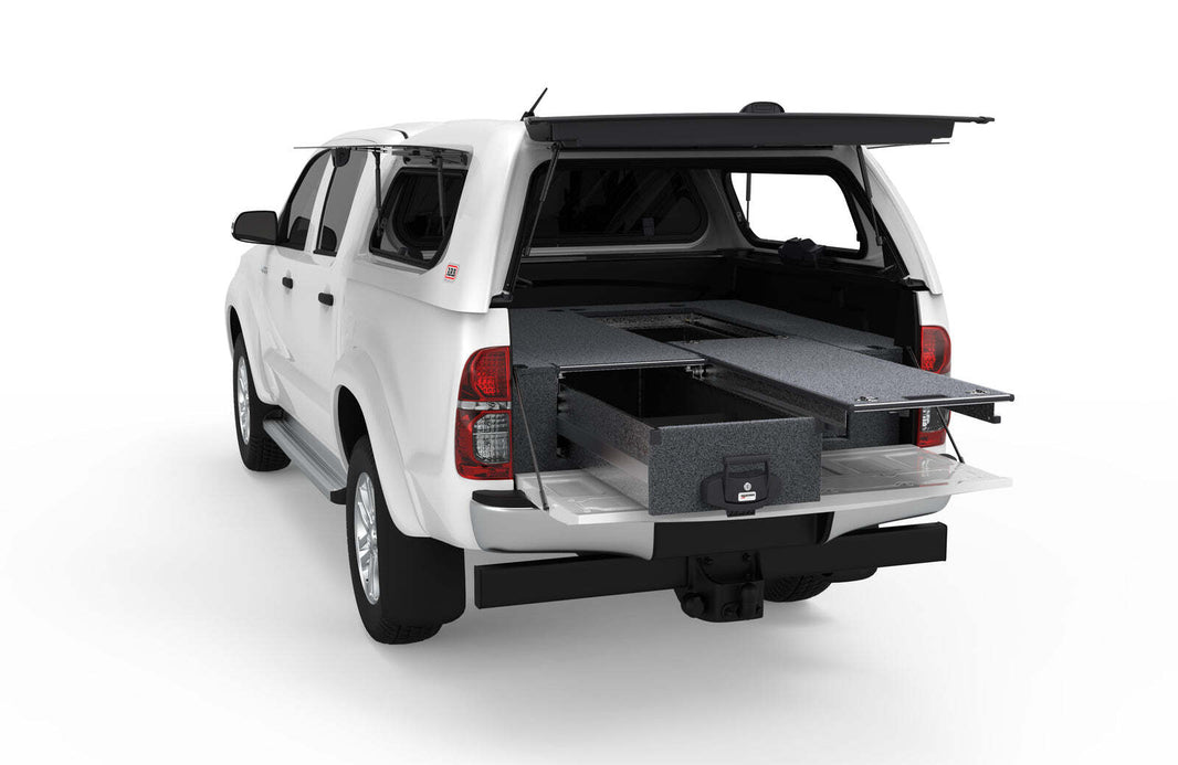 SINGLE ROLLER FLOOR DRAWERS TO SUIT TOYOTA HILUX SR5 J DECK DOUBLE/DUAL CAB 03/2005-09/2015