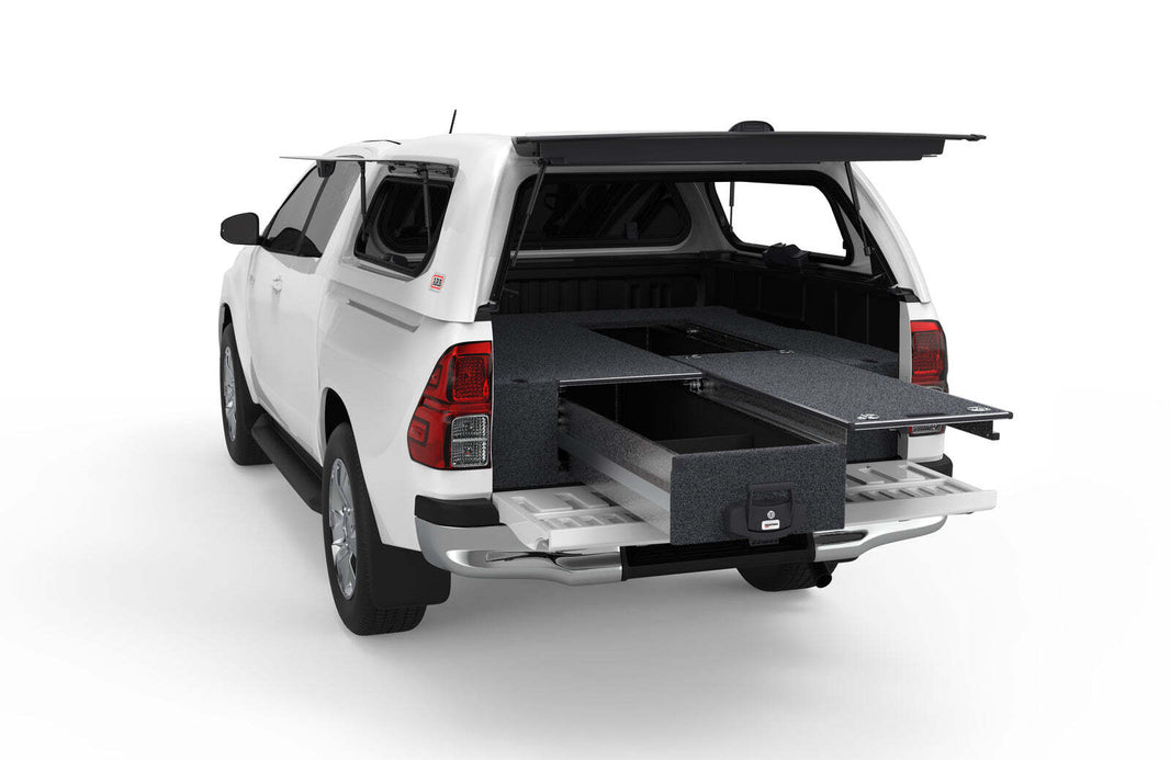 SINGLE ROLLER FLOOR DRAWERS TO SUIT TOYOTA HILUX EXTRA CAB 10/2015-08/2021