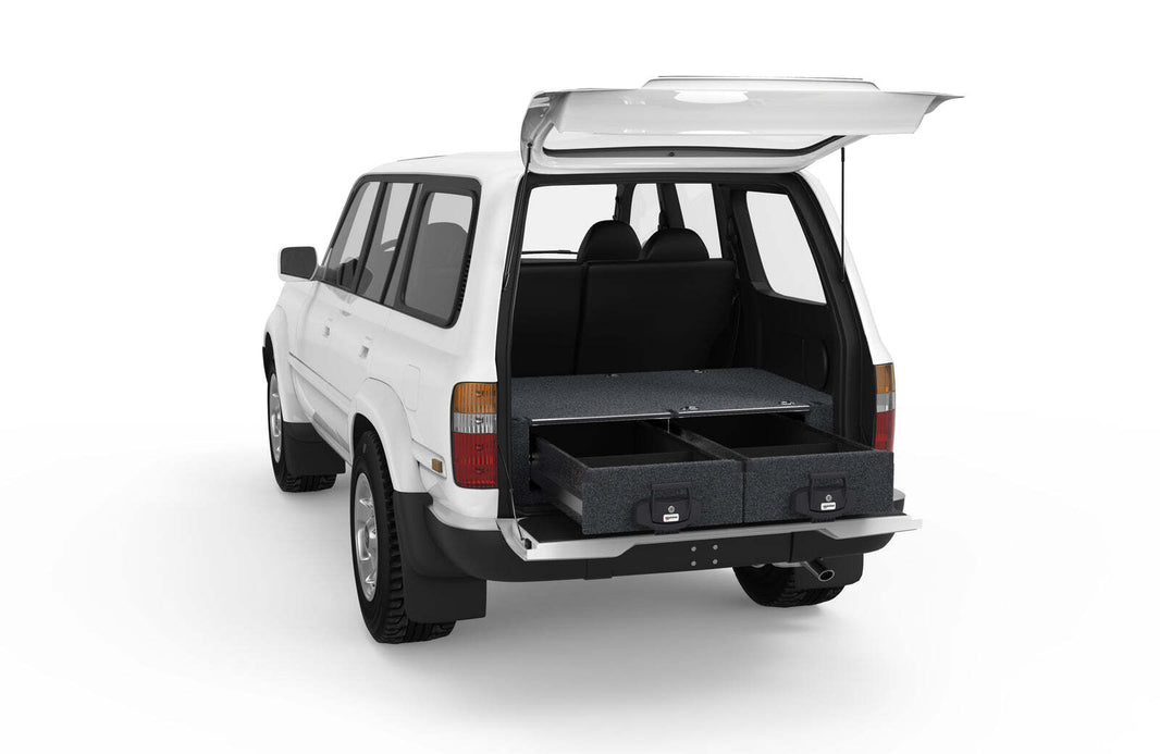 FIXED FLOOR DRAWERS TO SUIT TOYOTA LANDCRUISER 80 SERIES GXL WAGON 1990-1994