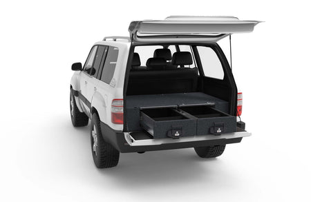 FIXED FLOOR DRAWERS TO SUIT TOYOTA LANDCRUISER 100 SERIES GXL WAGON 08/2002-11/2007