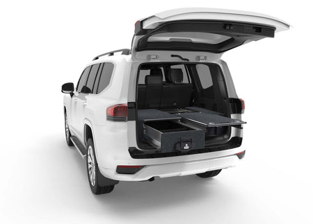 FIXED FLOOR DRAWERS TO SUIT TOYOTA LANDCRUISER 300 SERIES 5 SEAT WAGON 07/2021-CURRENT