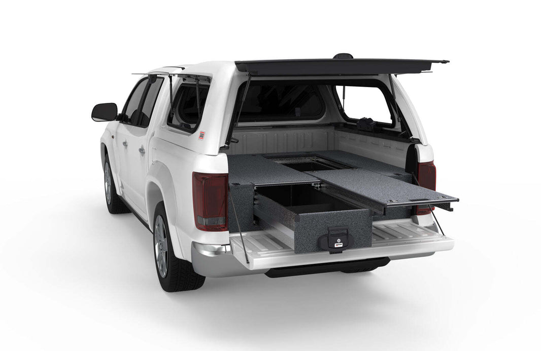SINGLE ROLLER FLOOR DRAWERS TO SUIT VOLKSWAGEN AMAROK GENERATION 1 DUAL CAB 01/2010-04/2023