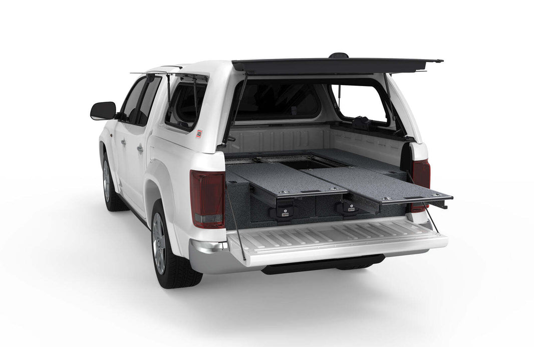 DUAL ROLLER FLOOR DRAWERS TO SUIT VOLKSWAGEN AMAROK GENERATION 1 DUAL CAB 01/2010-04/2023