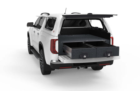 FIXED FLOOR DRAWERS TO SUIT VOLKSWAGEN AMAROK GENERATION 2 DUAL CAB 05/2023-CURRENT