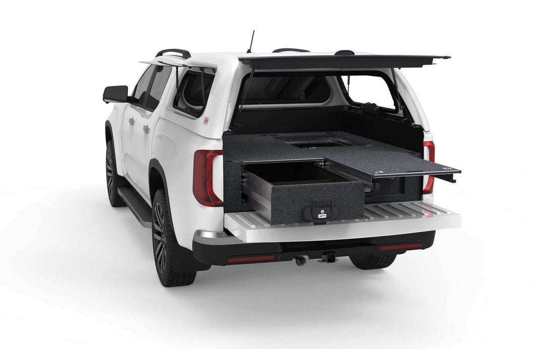 SINGLE ROLLER FLOOR DRAWERS TO SUIT VOLKSWAGEN AMAROK GENERATION 2 DUAL CAB 05/2023-CURRENT